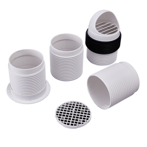 Source manufacturer's new ABS material multi-section connection type can be installed indoors to prevent leakage through the wall air duct