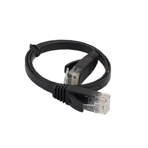 Amazon eBay Wish 0.5m—15m black Cat6 flat RJ45 network cable