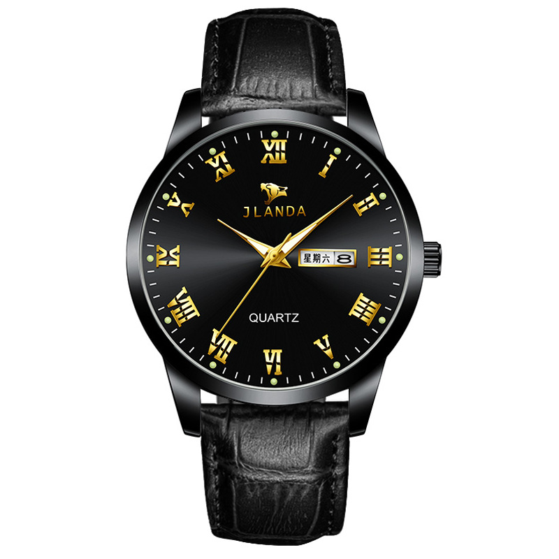 블랙 가죽 풀건 남성 J6707G-P