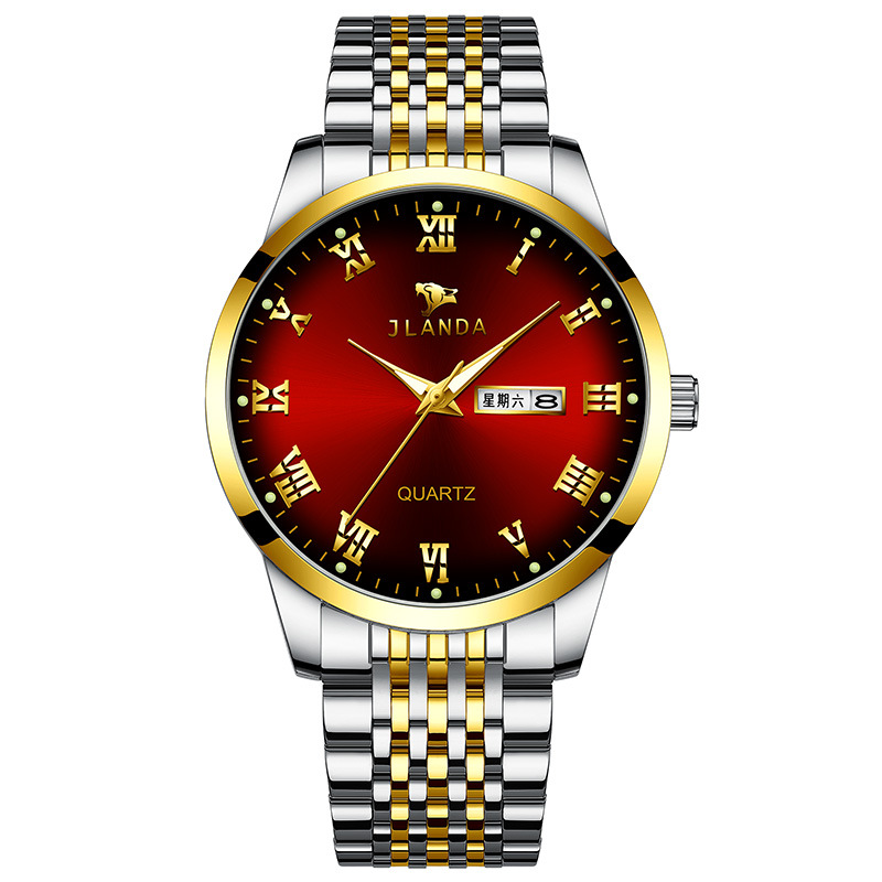 남성용 골드 레드 페이스 J6707G