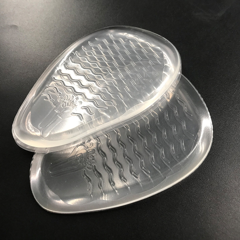 Venta al por mayor de silicona frente Palma pad anti-desgaste amortiguador zapatos de tacón alto de las mujeres medio tamaño pad autoadhesivo cómodo anti-Talón almohadilla del pie