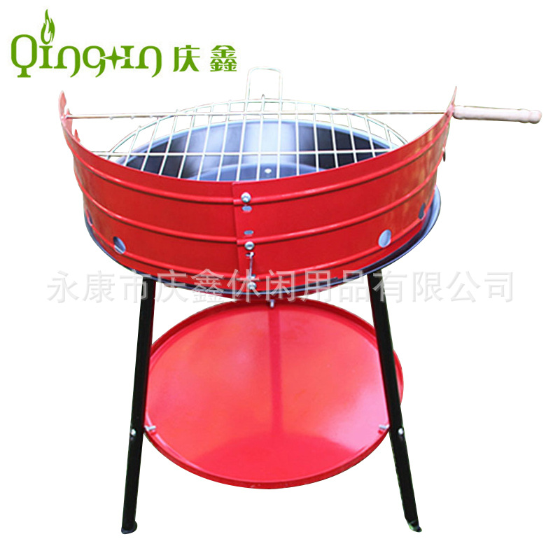 FUENTE de fábrica Estufa de hierro al aire libre hogar camping fiesta barbacoa estufa ronda barbacoa parrilla