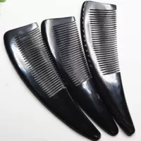 Комбо из черного буйвольего рога размером 20-22 см с длинным заостренным хвостовым концом