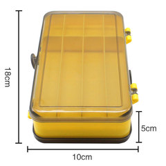 Factory wholesale soft bait hard bait fishing lure storage box double-sided opening box portable plastic storage box accessory box fishing tackle