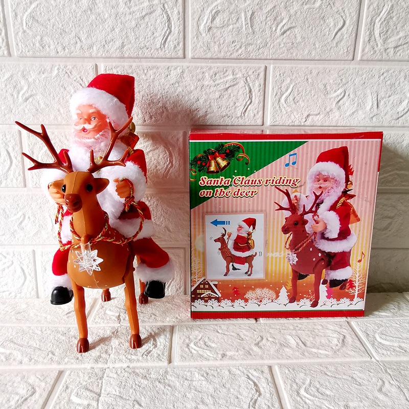Cross-border ELK tire coche montar ciervos eléctrico regalo de Navidad regalo Santa Claus juguete para niños decoraciones navideñas