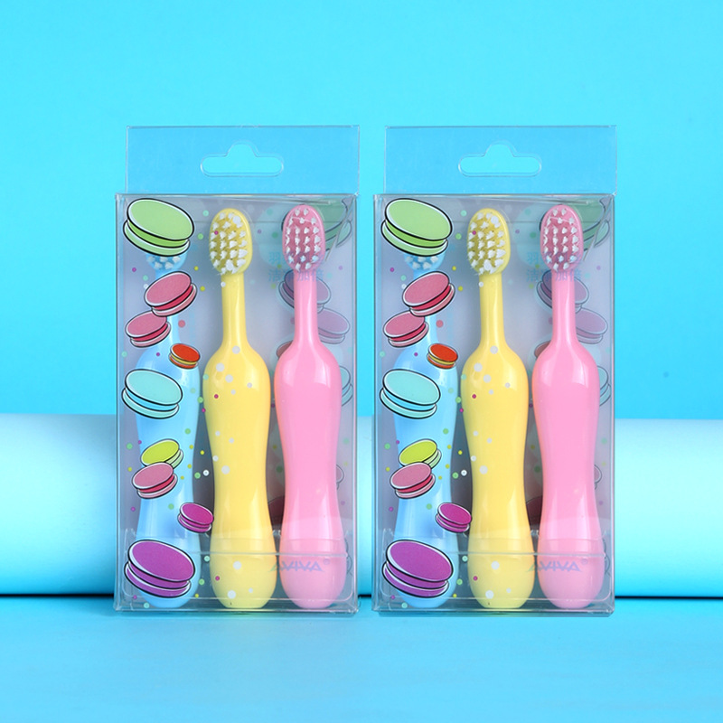 Amazon Spot 3 Pack Super Soft Hair Manual Cartoon Feather Soft Hair 3-5 Years Old Baby Baby Deciduous Teeth Children's Toothbrush