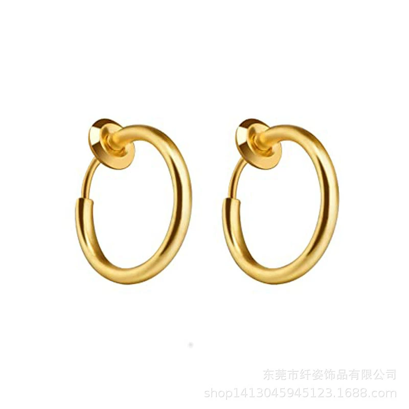 (Cross-border trading), steel spring stainless steel, nose piercing, jewelry, ear clips, invisible earrings, no pierced ears