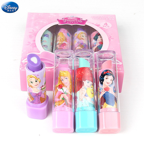 Disney Frozen Princess Lipstick Eraser Cute Cartoon Lipstick Style Girls Elementary School Eraser