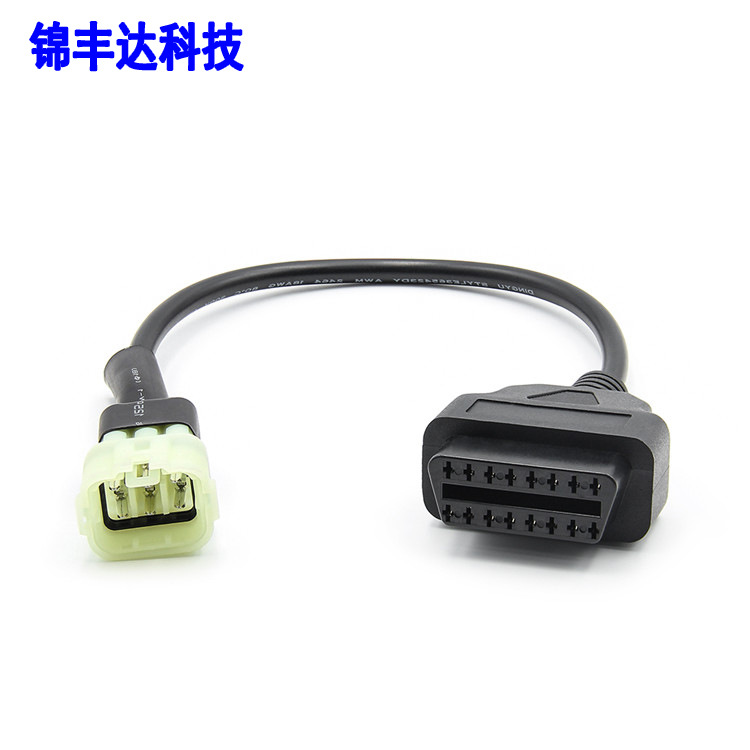 KTM 6PIN to 16PIN adapter cable obd2摩托车转接线