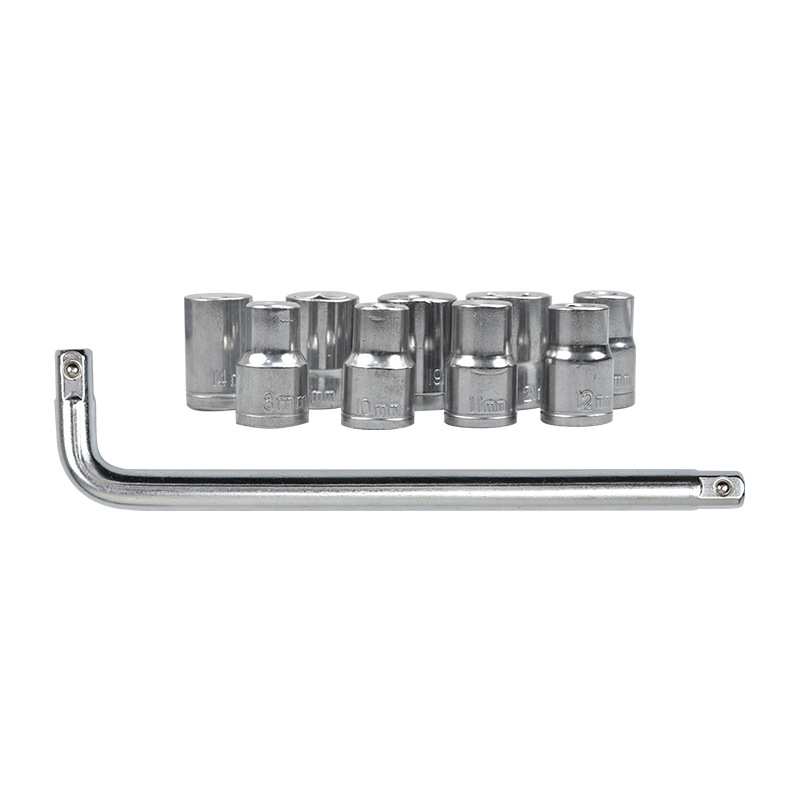 10-pieza manga combinación herramienta traje trinquete reparación emergencia triciclo auto reparación multifuncional conjunto