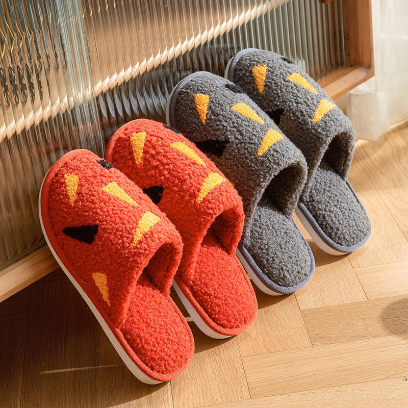 2025 New Couple Teddy Velvet Cotton Slippers Women's Home Confinement Shoes Winter Stuffed Warm Home Slippers Men's Wholesale