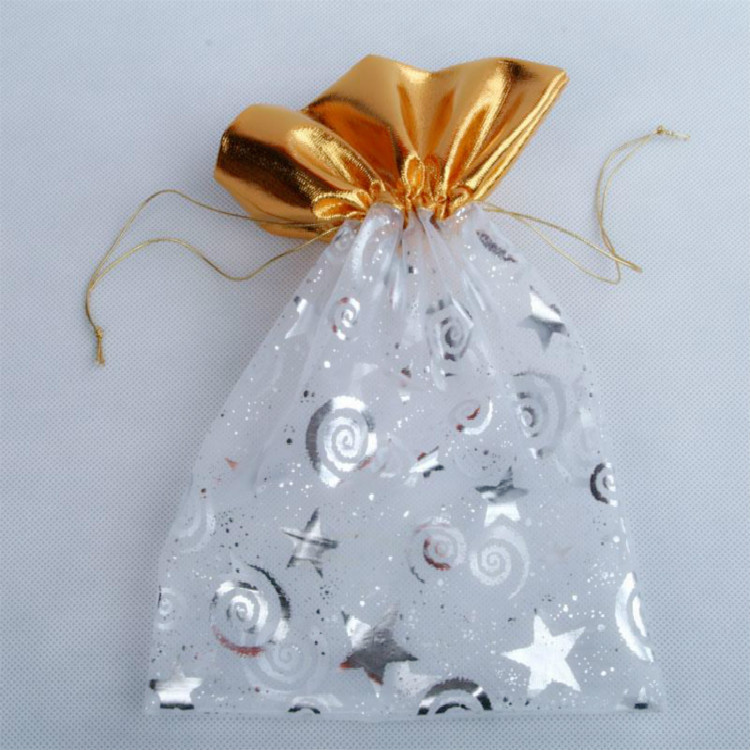 厂家直销 柯根纱棉麻尼龙绒布梳子袋 汤金饰品收纳单双抽绳束口袋