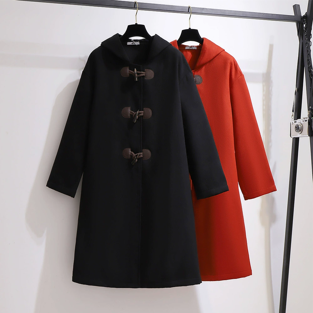 Double-sided Long Wool Coat, Women’s Plus-Size, Korean Style, Demi‑season Thickened