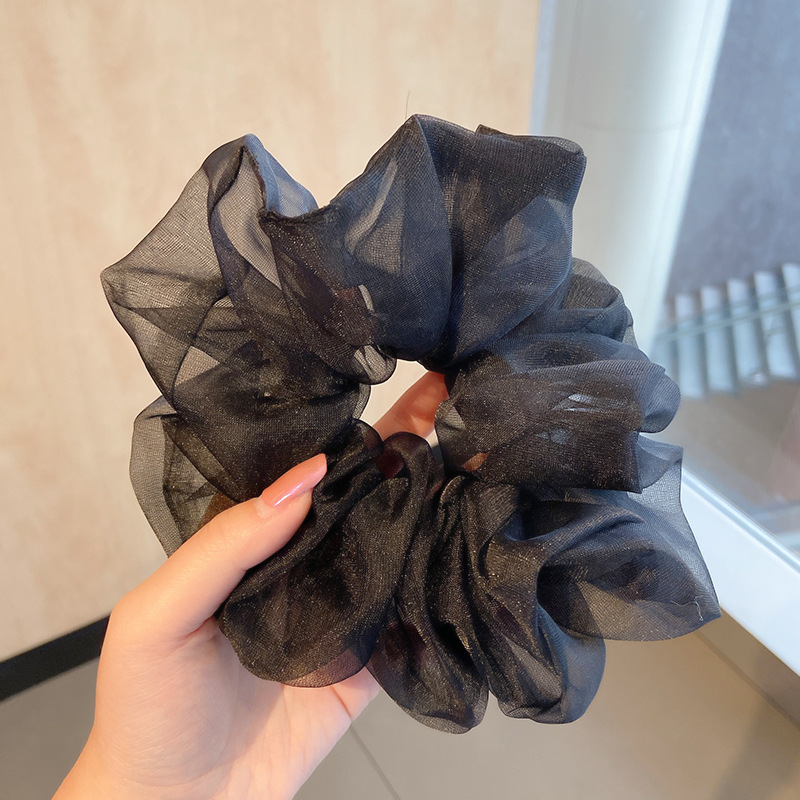 INS cerdo blanco intestino grueso anillo de pelo Super Niña de hadas Corea del Sur Internet celebridad mismo estilo BM intestino grueso anillo de pelo simple cuerda de pelo accesorios para el cabello