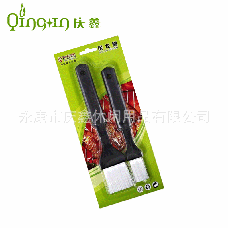 El fabricante suministra cepillos para barbacoa con mango negro, cepillos para parrilla, cepillos para aceite, cepillos para aceite de cocina, utensilios para barbacoa.