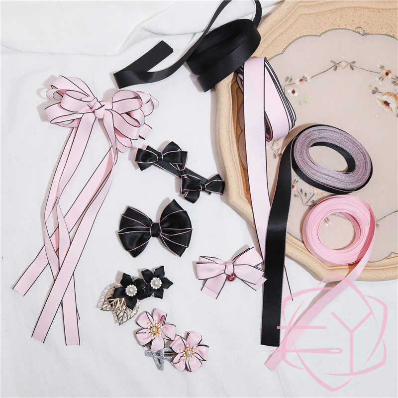 Brand matte double-sided hair band with bow handmade