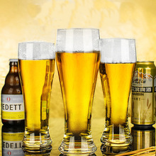 大号啤酒杯酒吧个性玻璃家用加厚精酿扎啤杯创意小麦酒杯可印logo