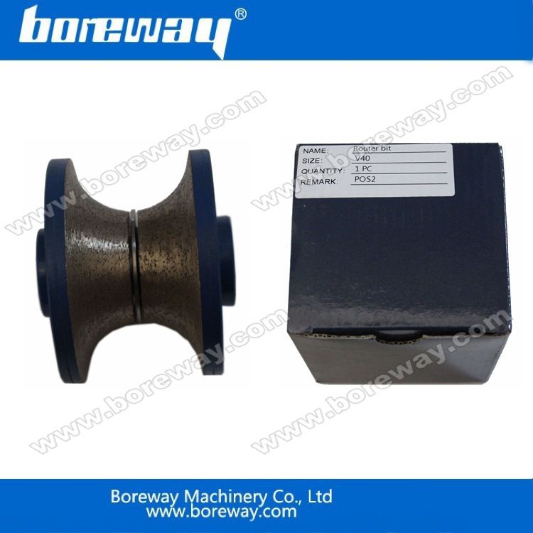 厂家供应V40手提式锣边轮 锋利耐磨V型半圆边手持式金刚石成型轮