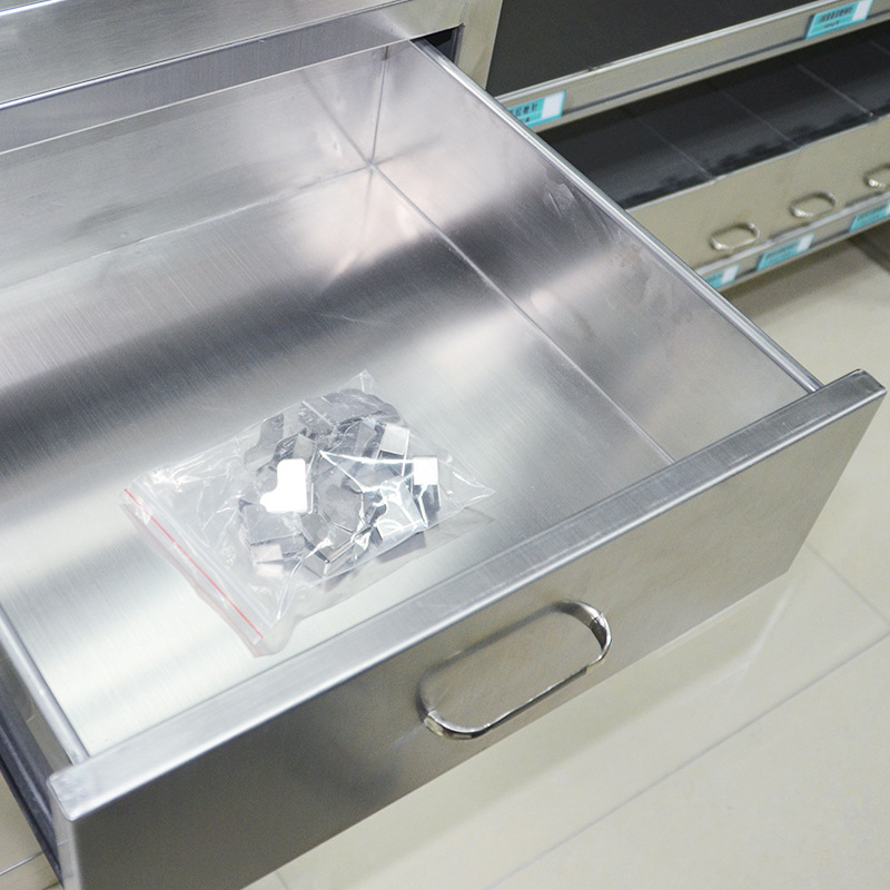 三甲医院用不锈钢中西药柜各种药抽药斗有带导轨斜面活动抽固定直