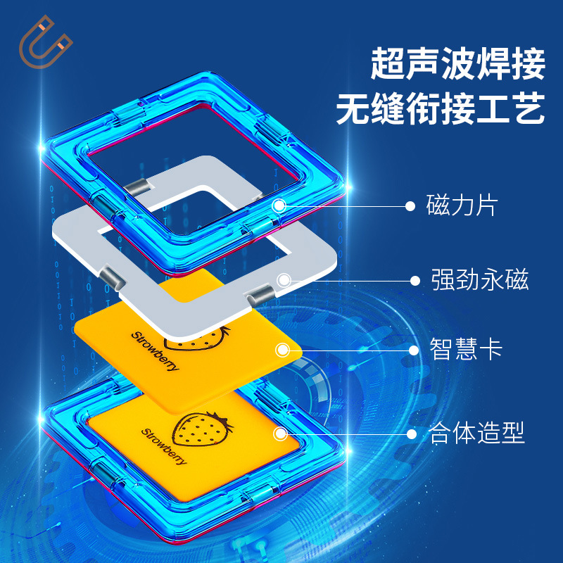 Toys children's magnetic pieces scattered pieces children's puzzle building blocks changeable lifting assembled magnetic patch manufacturers wholesale