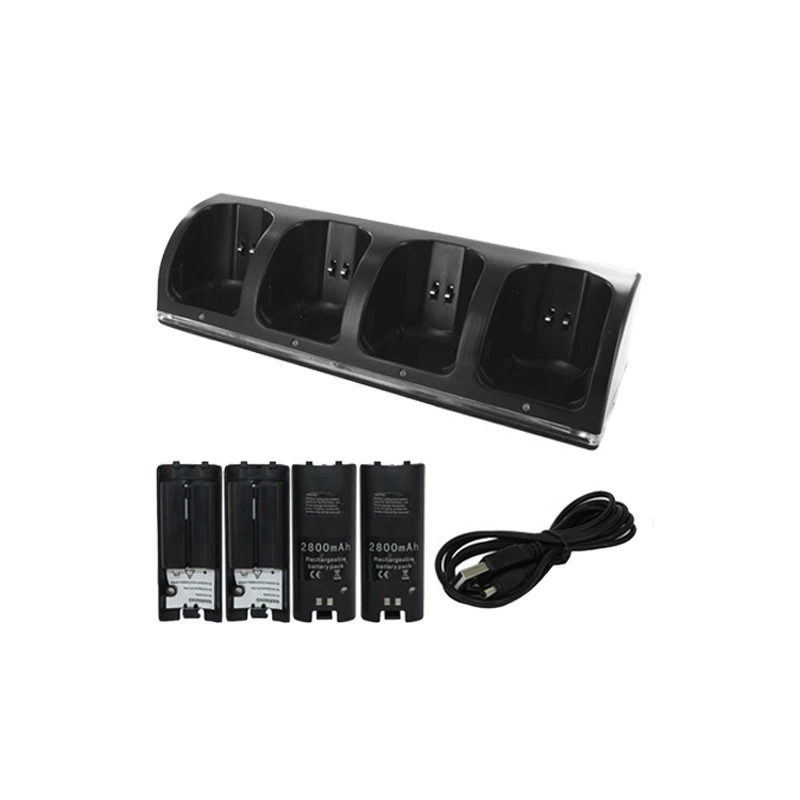 Wiiu/wii four -зарядное Wii зарядное батарея Wii 4 -в-1 набор батарей Wii батарея+сиденье зарядка