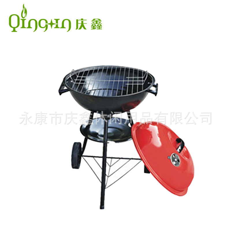 Parrilla de barbacoa portátil triangular con tapa, en forma de manzana, de tamaño mediano, superventas transfronteriza, para exteriores. image 4