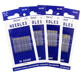 Shuang Yan Brand 7 8 9 12 Gold Tail Hand Sewing Needle Su Embroidery Needle 20 Hand Sewing Needles