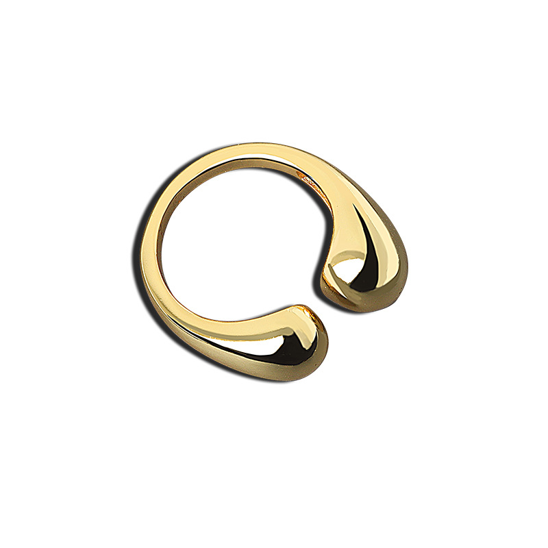 Geométrica brillante anillo de nicho femenino diseño ins moda neto rojo anillo de índice de personalidad simple anillo de cola de viento frío