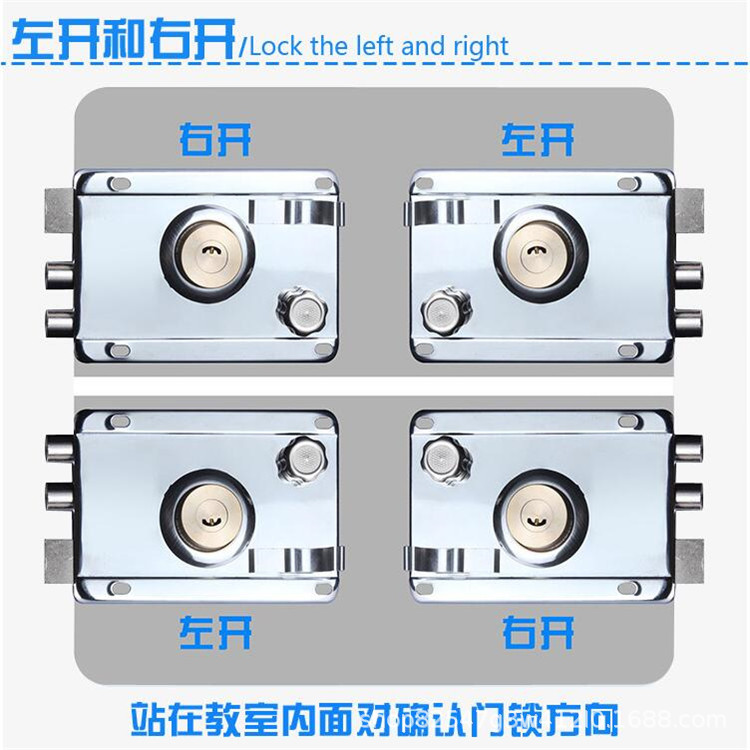 Cerradura de puerta exterior anticuada cerradura de puerta antirrobo puerta de madera interior cerradura de Puerta de Hierro cerradura de puerta de acero inoxidable cerradura antirrobo