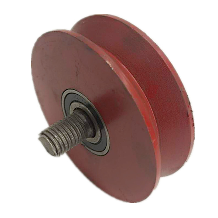 铸铁V型轨道滑轮Φ40Φ50Φ60 U型槽轮 三角铁滑轮Φ80铸钢轨道轮