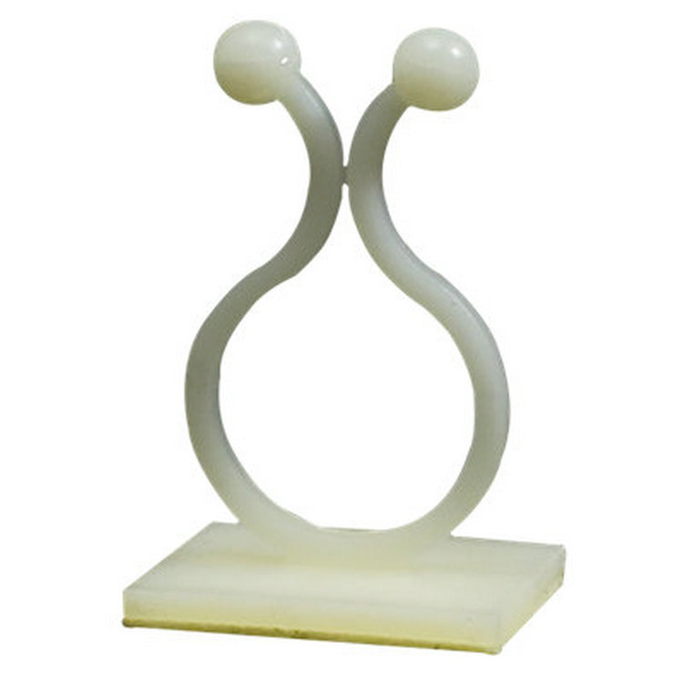 批发尼龙3M背胶自粘式电器布线固定扣 塑料绝缘电线固定座尼龙色