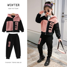 女童冬款新款套装2025中大童洋气外套小女孩冬款加绒加厚休闲套装