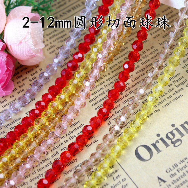 32 cut ball beads pineapple round beads crystal glass diy beaded handmade loose beads jewelry clothing accessories material