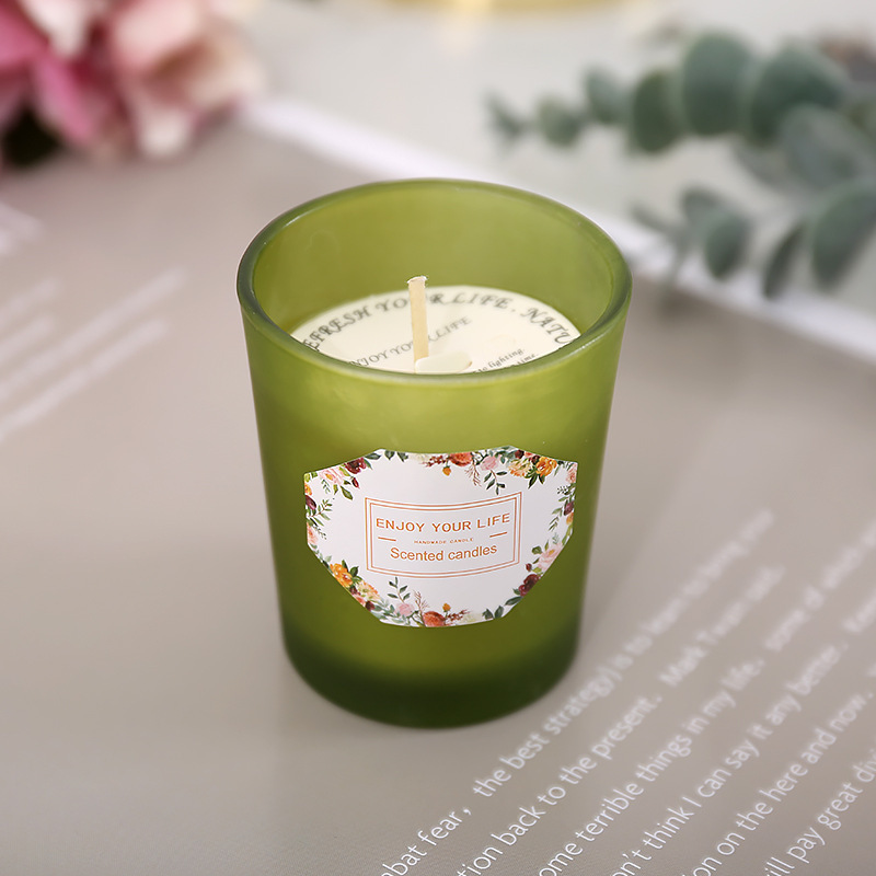 Vela perfumada de cera de soja aromaterapia em copo_voghion.com