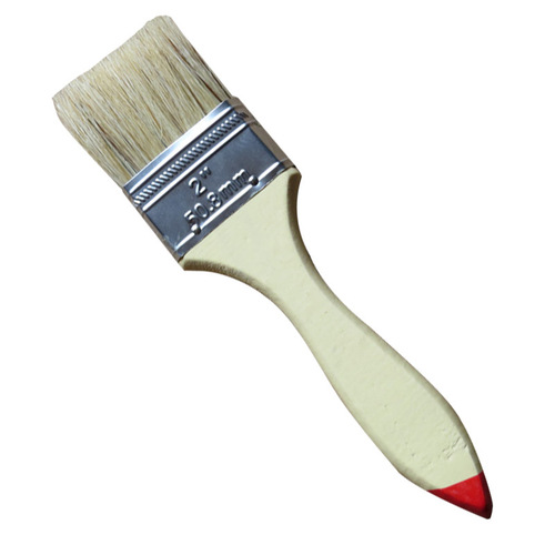Wooden handle pig bristle brush paint brush soft bristle brush pig bristle brush thickened non-shedding wall painting tool barbecue brush