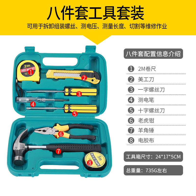 Tools set for car