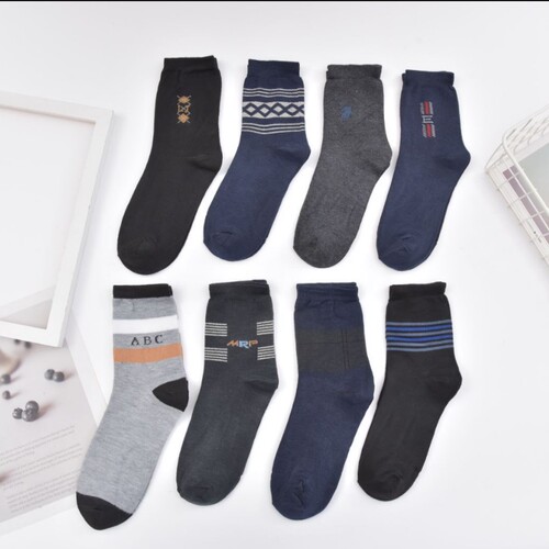 Sock stall wholesale autumn and winter men's bigfoot socks men's cotton socks thickened and enlarged stockings for middle-aged and elderly people