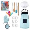 Children's family kitchen, apron, tools set with accessories