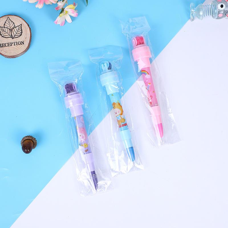 Estudiante papelería regalo fábrica directa niños burbuja crayón sello multifuncional pintura arte pintura pluma al por mayor
