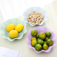Lotus Leaf Edge Fruit Tray Plastic Candy Tray Living Room European Walnuts Fruit Bowl Snack Fruit Box Home Dry Fruit Tray