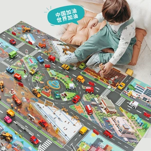 Игровой коврик «Город: медицина и парковка» 130×100 см