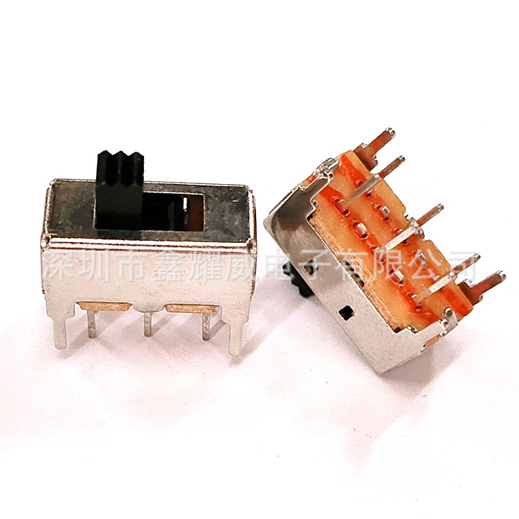 2档拨动开关6脚ss22h09两档6脚直插 滑动双刀拔动 双掷波动小开关