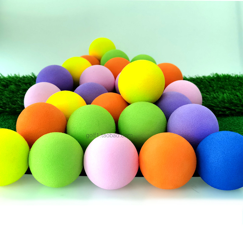 Golf indoor ball children's toy casino ocean ball toy foam ball EVA monochrome ball 60mm6 color