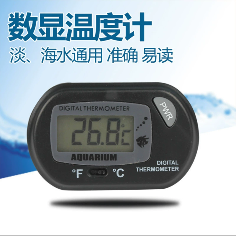 Электронный зонд термометра для аквариума Измеритель температуры по Фаренгейту Цифровой дисплей Измеритель ЖК-дисплей 3D Батарея Источник питания 1 метр с линией