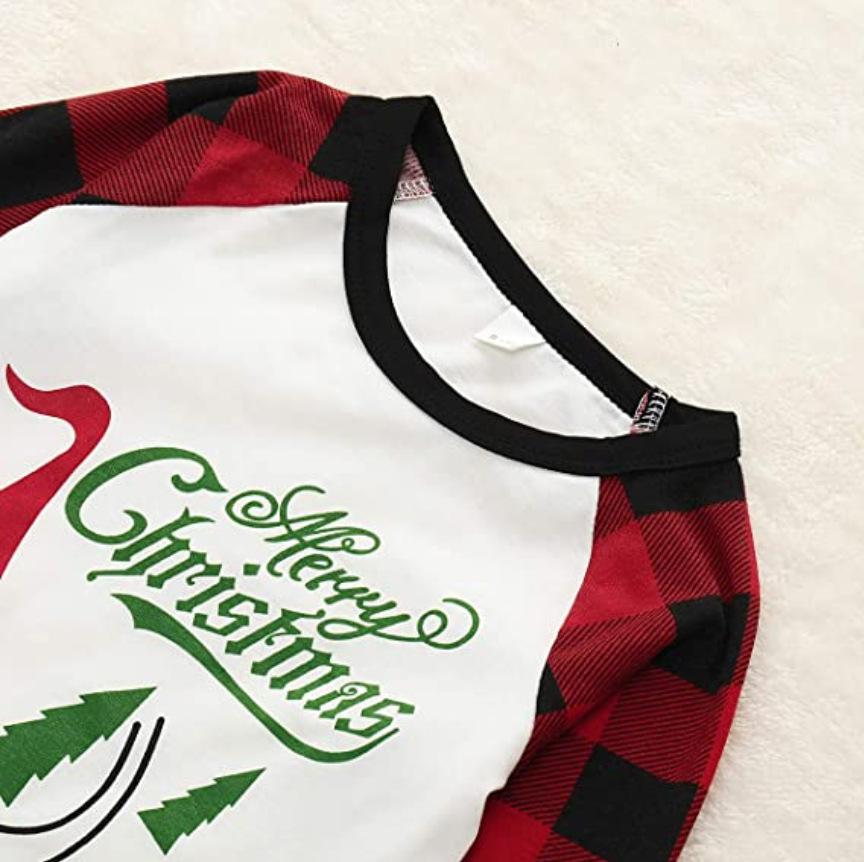 Cross-border Home wear padre-niño árbol de Navidad carta impresión familia juego pijamas traje fabricante en stock