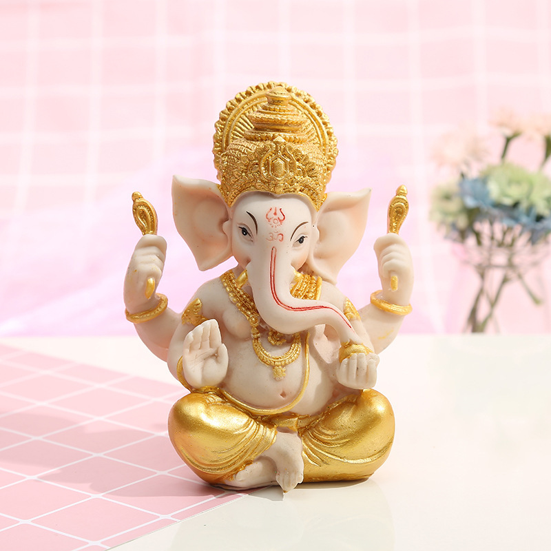 Bar cashier desktop decoration resin crafts office creative Indian elephant god ornaments factory wholesale