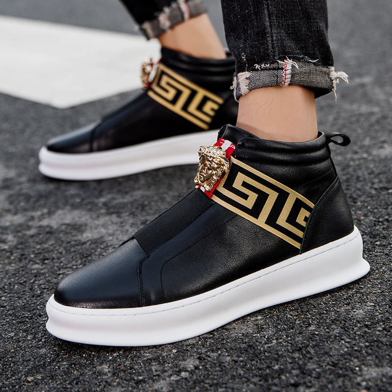 Shoes men's trendy shoes autumn versatile high-top board shoes Korean version of 2020 autumn and winter trendy shoes casual white shoes men's wholesale