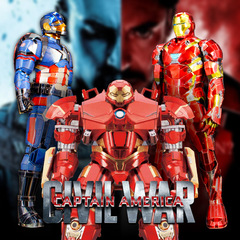 Steel Golem KR Series DIY Assembly Model 3D Metal Puzzle Iron Man VS Captain America