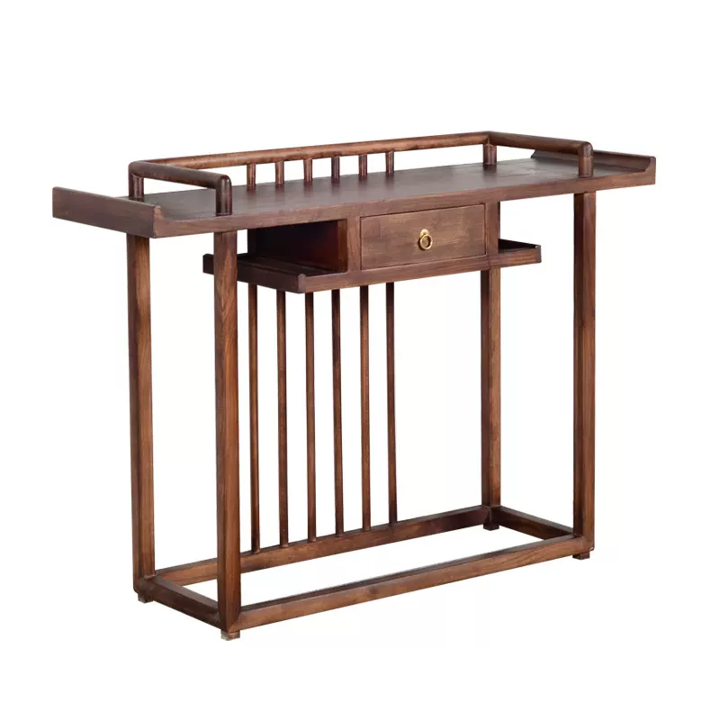 约过道柜长条供桌新中式实木玄关桌入户端景台条案简边桌新中式风