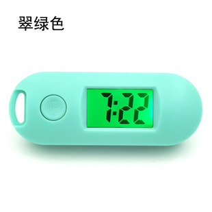 Student Luminous Keychain Oval Luminous Small Watch Creative Candy Color Mute Digital Electronic Watch Examination Watch